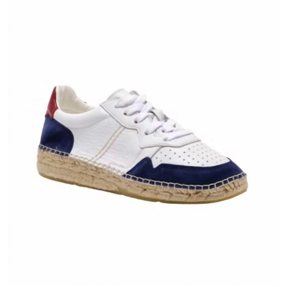 Free People White Navy and Red Espadrille-Style Sneakers